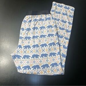 MeUndies Bear Print Pajama Pants - Blue, White, and Yellow